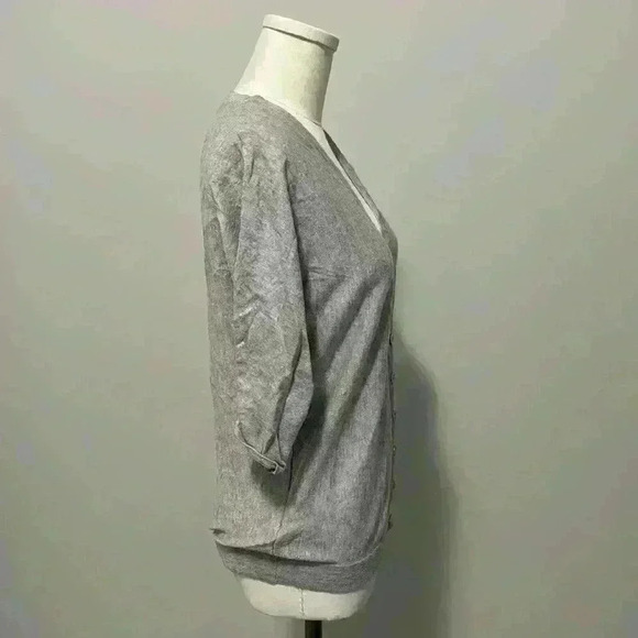 Banjo & Matilda Silk and Cashmere blend V Neck button up Cardigan - Picture 4 of 9